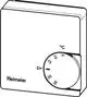 Weißer Raumthermostat mit Drehregler zur Temperatureinstellung und Markierung in Grad Celsius. Produziert von IMI Hydronic Engineering.